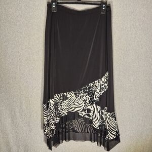 Animal Print Y2k Ruffle Sheer Skirt